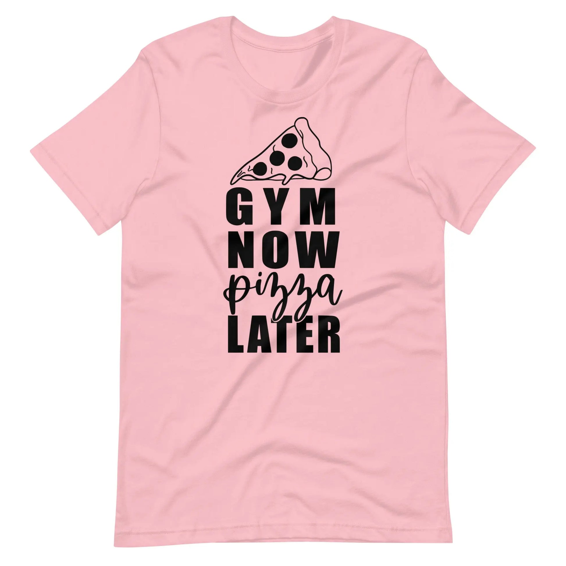Gym Motivation T-Shirt | The Workout Inspiration |Gym Now Pizza Later Tee The Workout Inspiration